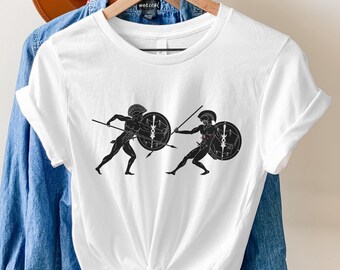 T-shirt Hector vs Achille T-shirt guerre de Troie T-shirt Iliade d'Homère T-shirt Troie