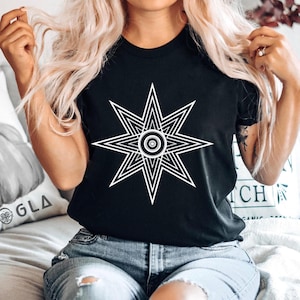 イナンナ・スターTシャツ：メソポタミアの女神Tシャツ、古代のシンボル