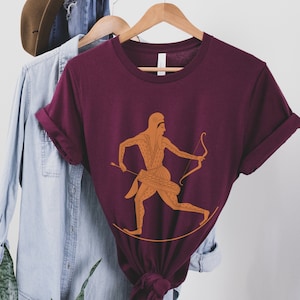 Scythian Archer T-shirt Ancient Warrior Shirt Scythia Tee Red-figure Shirt
