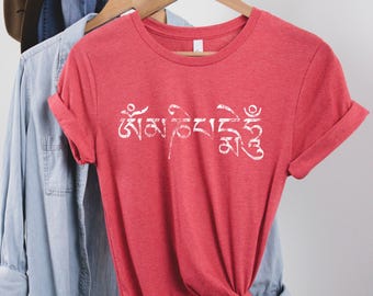 Om Mani Padme Hum T-Shirt: Tibetan Mantra Meditation Tee