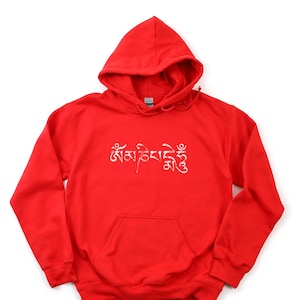 Mantra Hoodie Om Mani Padme Hum Sweatshirt Sanskrit Mantra Sweatshirt Tibetan Mantra