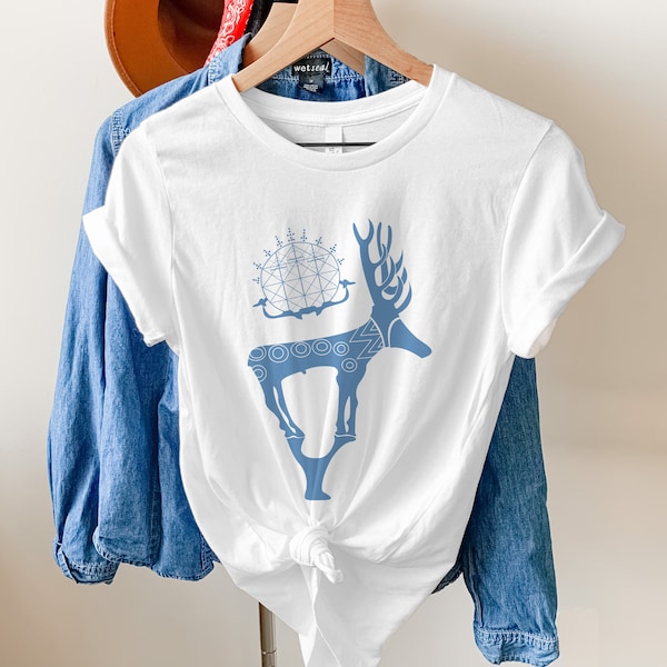 Hittite Stag and Sun Disk T-shirt, Early Bronze Age Unisex Jersey Short Sleeve Tee Shirt