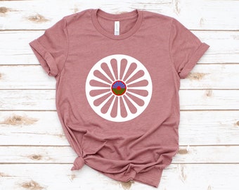 Romani Chakra Wheel T-Shirt, Flag of Roma Dharmachakra Unisex Shirt