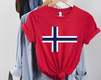 Norway Flag Shirt Norwegian T-shirt Norge Shirt Nordic Cross Tee