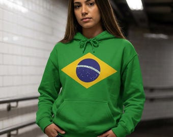 Brazil Hoodie Brazilian Flag Sweatshirt Brasil World Cup Hoodie