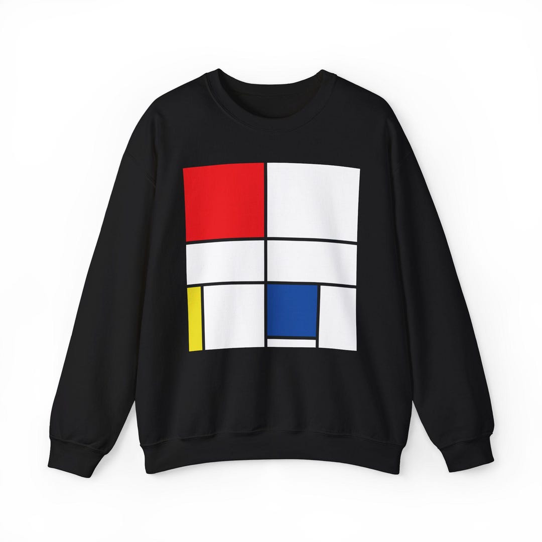 Piet Mondrian Men's T-Shirt – Modern Grid in Primary Hues main image 1