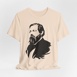Friedrich Engels T-Shirt Socialist Thinker Shirt Philosopher Portrait Tee