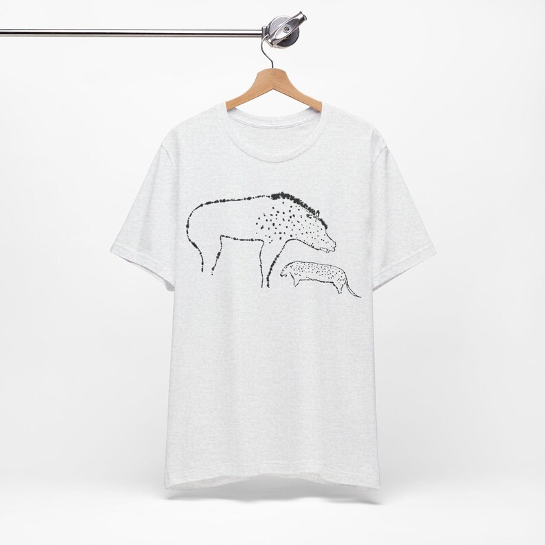 Hyena Shirt Cave Painting Tee Chauvet Tshirt Prehistoric Art T-Shirt image 11