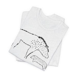 Hyena Shirt Cave Painting Tee Chauvet Tshirt Prehistoric Art T-Shirt Ash