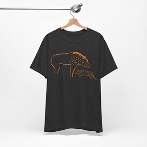 Hyena Shirt Cave Painting Tee Chauvet Tshirt Prehistoric Art T-Shirt image 15