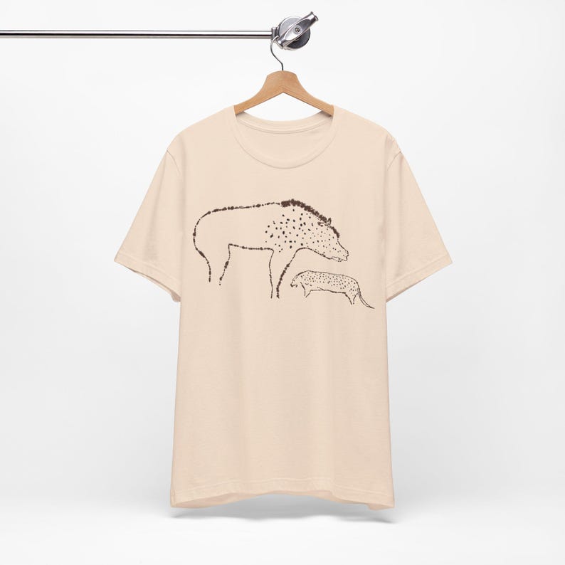 Hyena Shirt Cave Painting Tee Chauvet Tshirt Prehistoric Art T-Shirt image 1