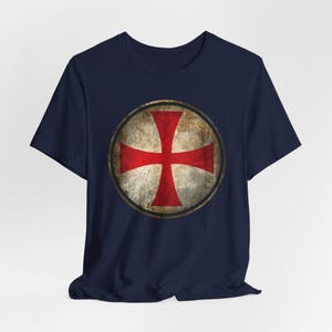 Knights Templar Cross Shirt, Crusader Shield T-Shirt, Medieval Knight Tee image 19