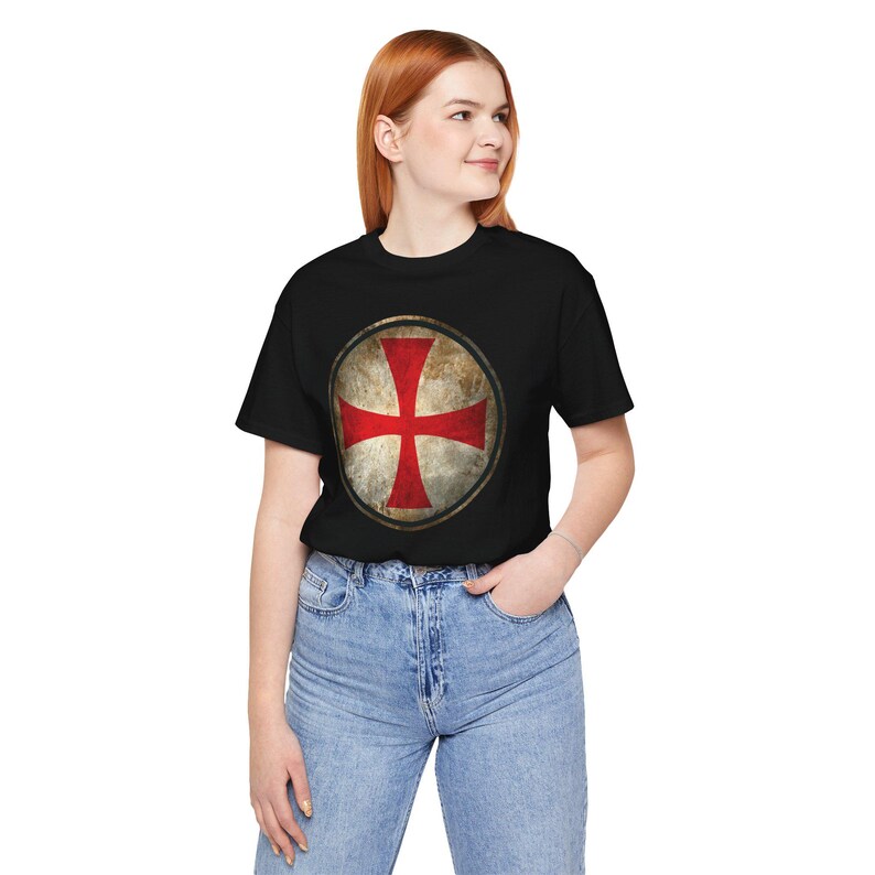 Knights Templar Cross Shirt, Crusader Shield T-Shirt, Medieval Knight Tee image 16