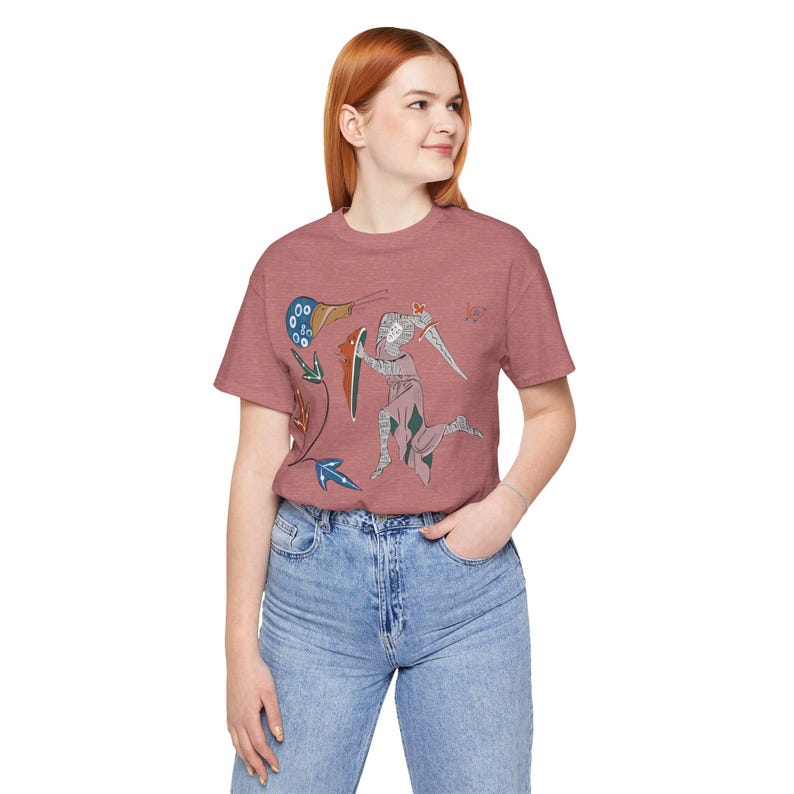 Medieval Knight vs Snail T-Shirt Gothic Marginalia Art Shirt Funny Manuscript Tee image 14