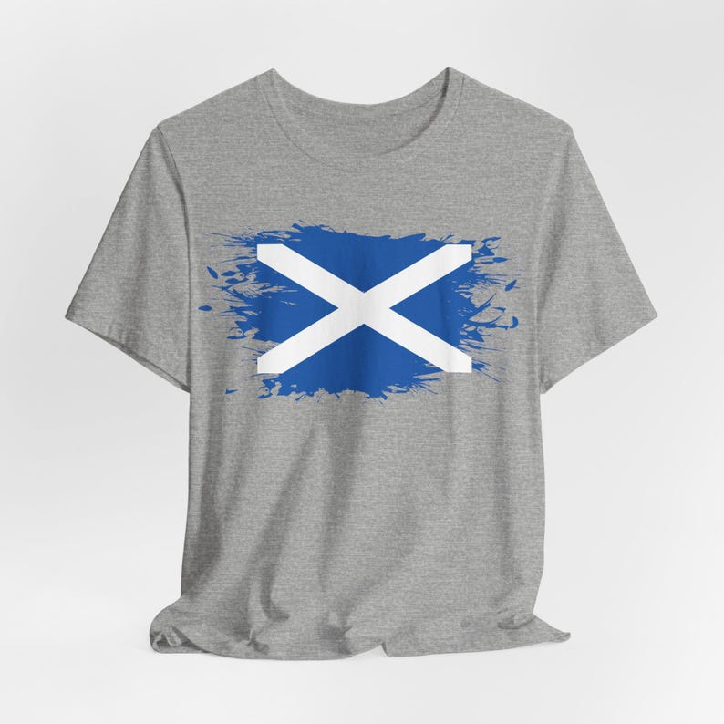 Scotland Shirt Scottish Flag Shirt Saint Andrew's Cross T-shirt World Cup Athletic Heather