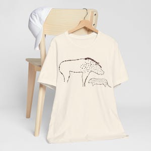 Hyena Shirt Cave Painting Tee Chauvet Tshirt Prehistoric Art T-Shirt Natural