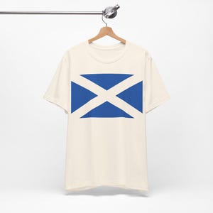 Scotland Shirt Scottish Flag Shirt Saint Andrew's Cross T-shirt World Cup Natural