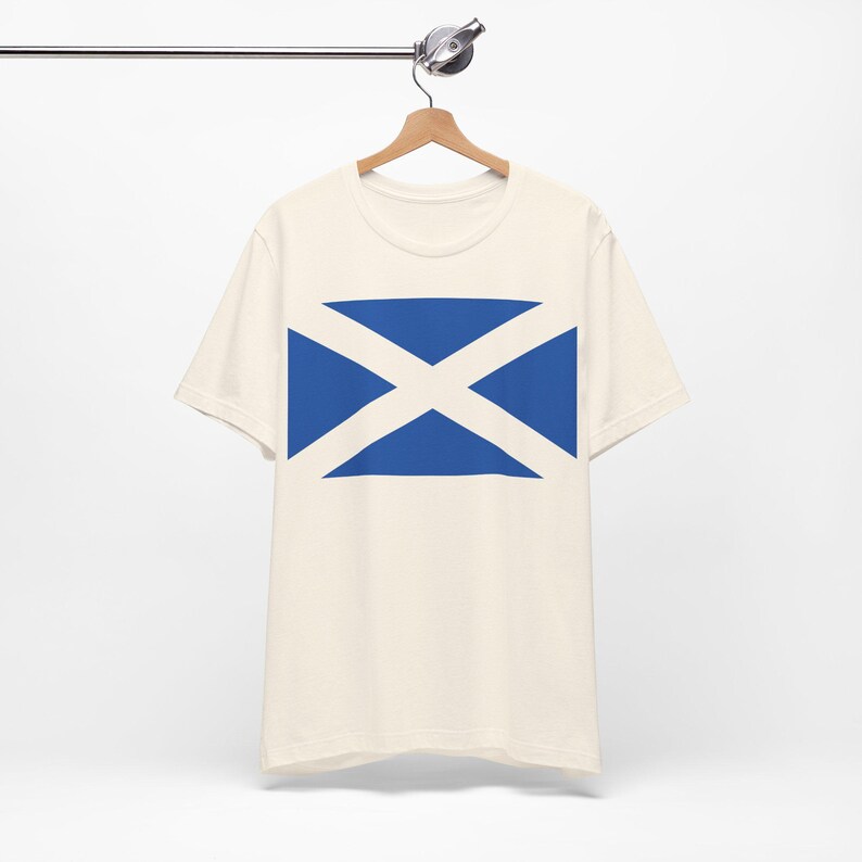 Scotland Shirt Scottish Flag Shirt Saint Andrew's Cross T-shirt World Cup Natural