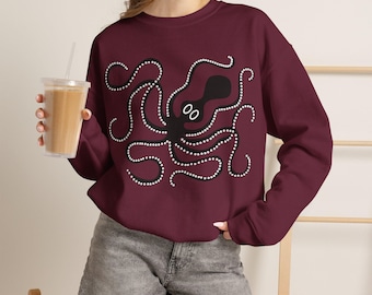 Minoan Octopus Sweatshirt, Marine Style Pottery Art Crewneck, Ancient Crete Archaeology Sweater