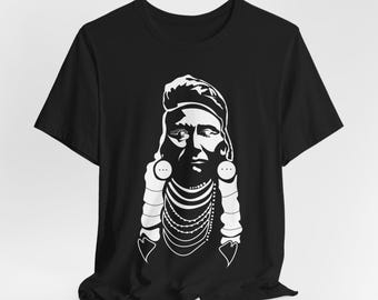 Belangrijkste Joseph van Nez Perce T Shirt | Historisch T-shirt met inheemse leider Portrait