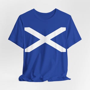 Scotland Shirt Scottish Flag Shirt Saint Andrew's Cross T-shirt World Cup True Royal