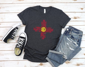 Zia Sun Symbol T-shirt, New Mexico Flag Unisex Shirt - Etsy