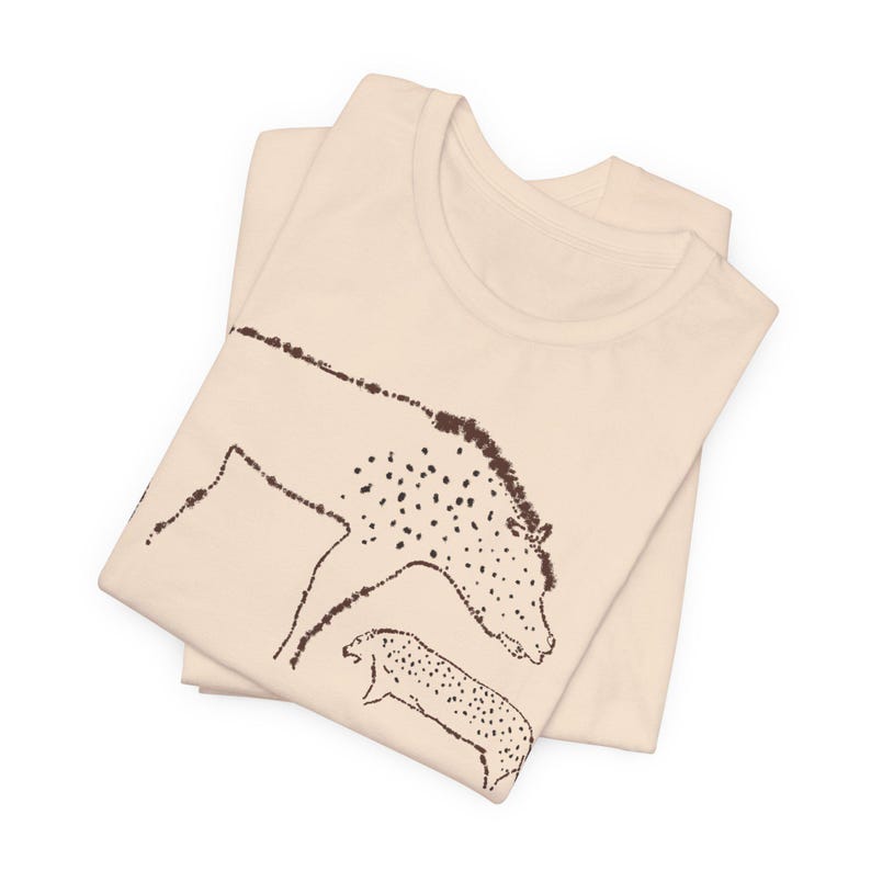 Hyena Shirt Cave Painting Tee Chauvet Tshirt Prehistoric Art T-Shirt image 17