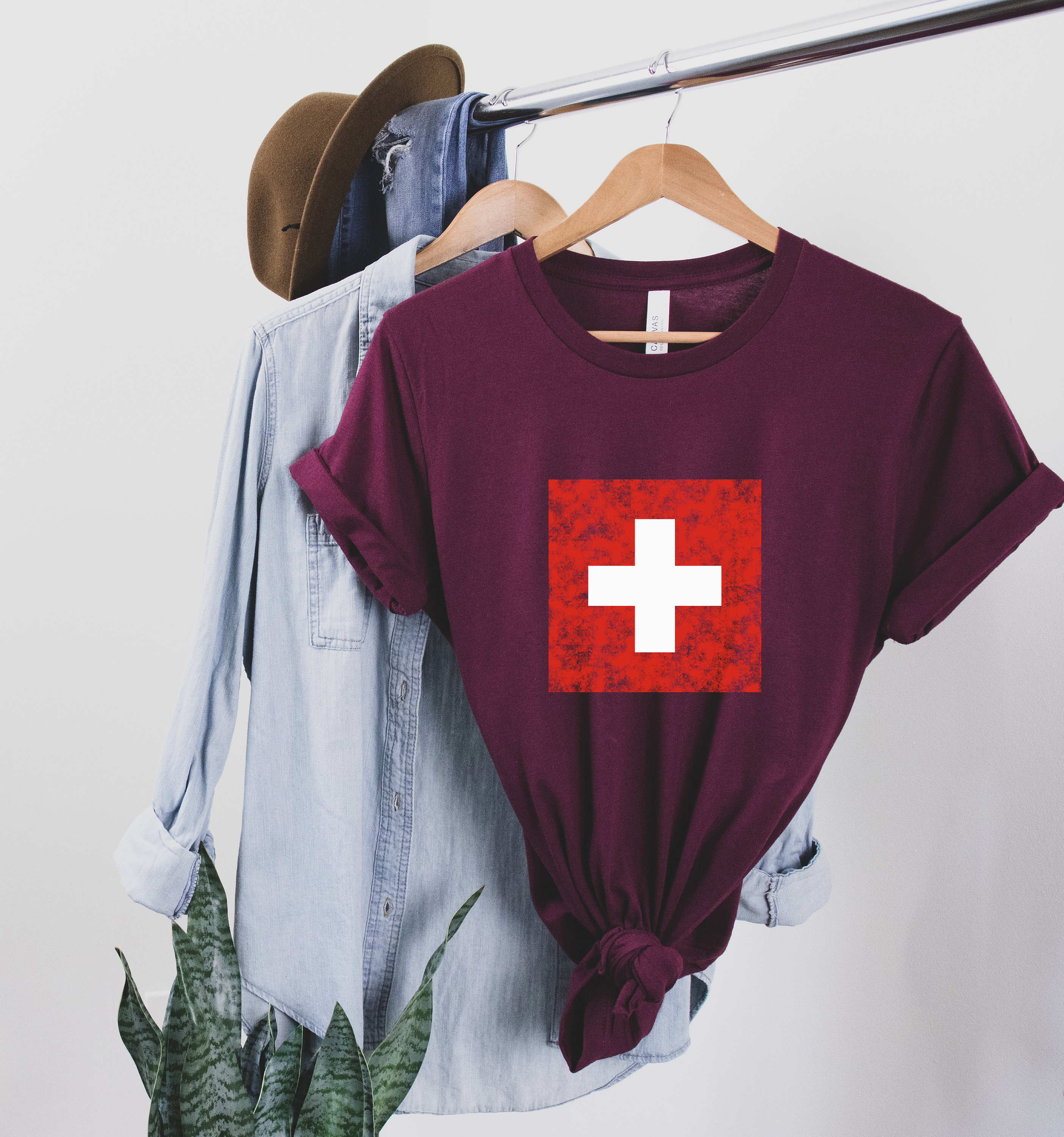 Switzerland Flag Shirt Swiss Flag T-shirt Red Cross Tee - Etsy