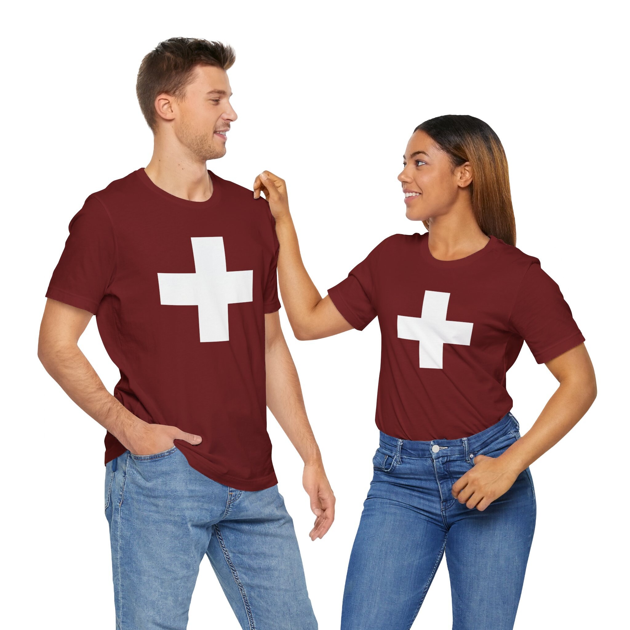 Switzerland Flag Shirt Swiss Flag T-shirt Red Cross Tee - Etsy