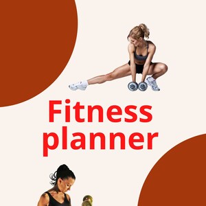 Fitness planner, Fitness digital planner, Wellness planner, Fitness goal planner, fitness daily planner, fitness