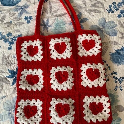 Heart Crochet Bag - Etsy