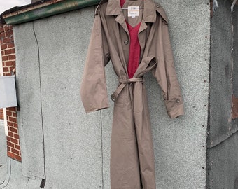 90s 'london Fog' Classic Beige Lined Trench Coat / Large - Etsy
