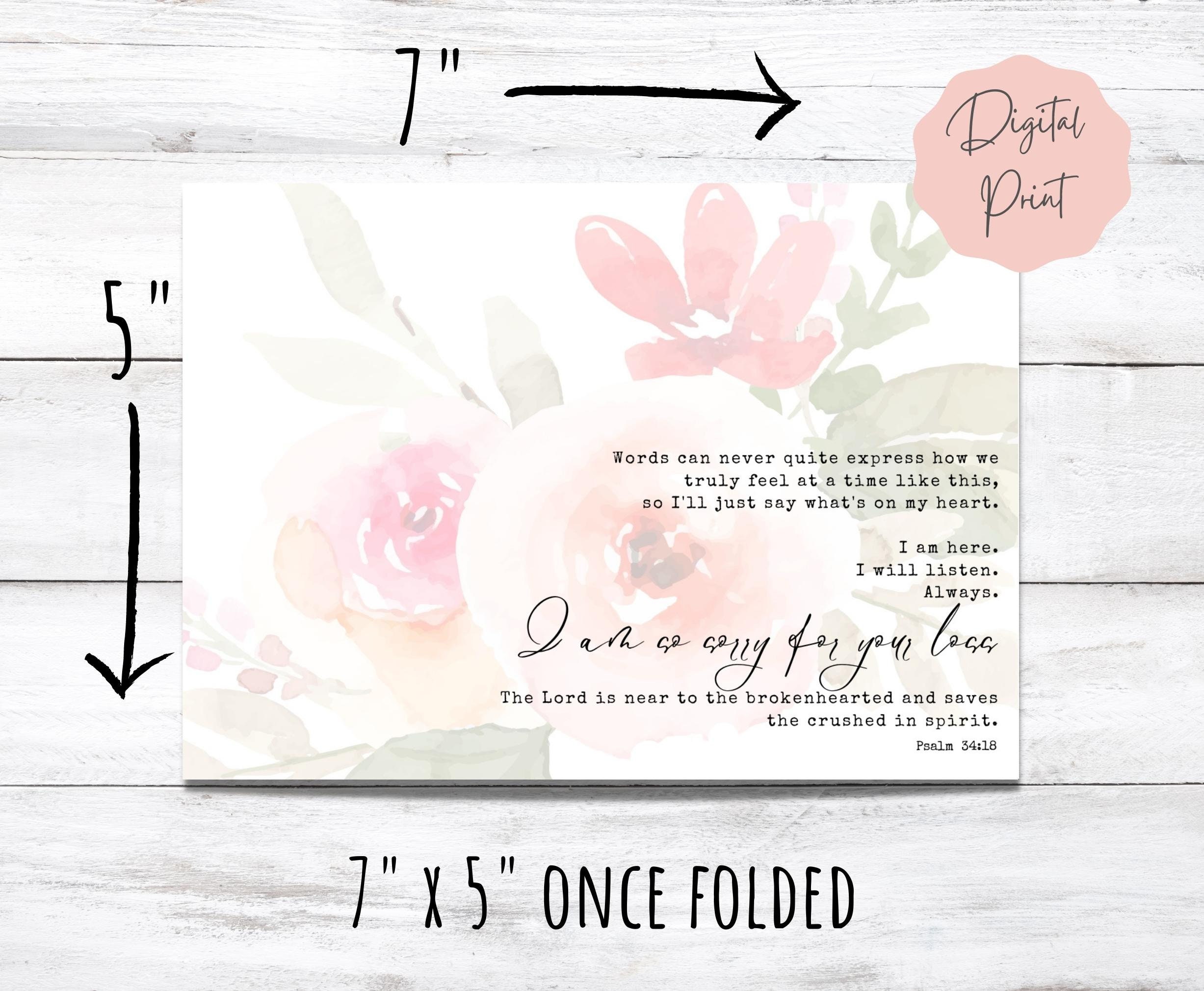 Printable Sympathy Card for Christian Friend | Sympathy Card With ...