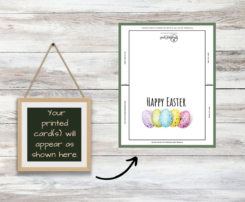 Happy Easter Egg Card | Printable Greeting (digital Download) - Etsy