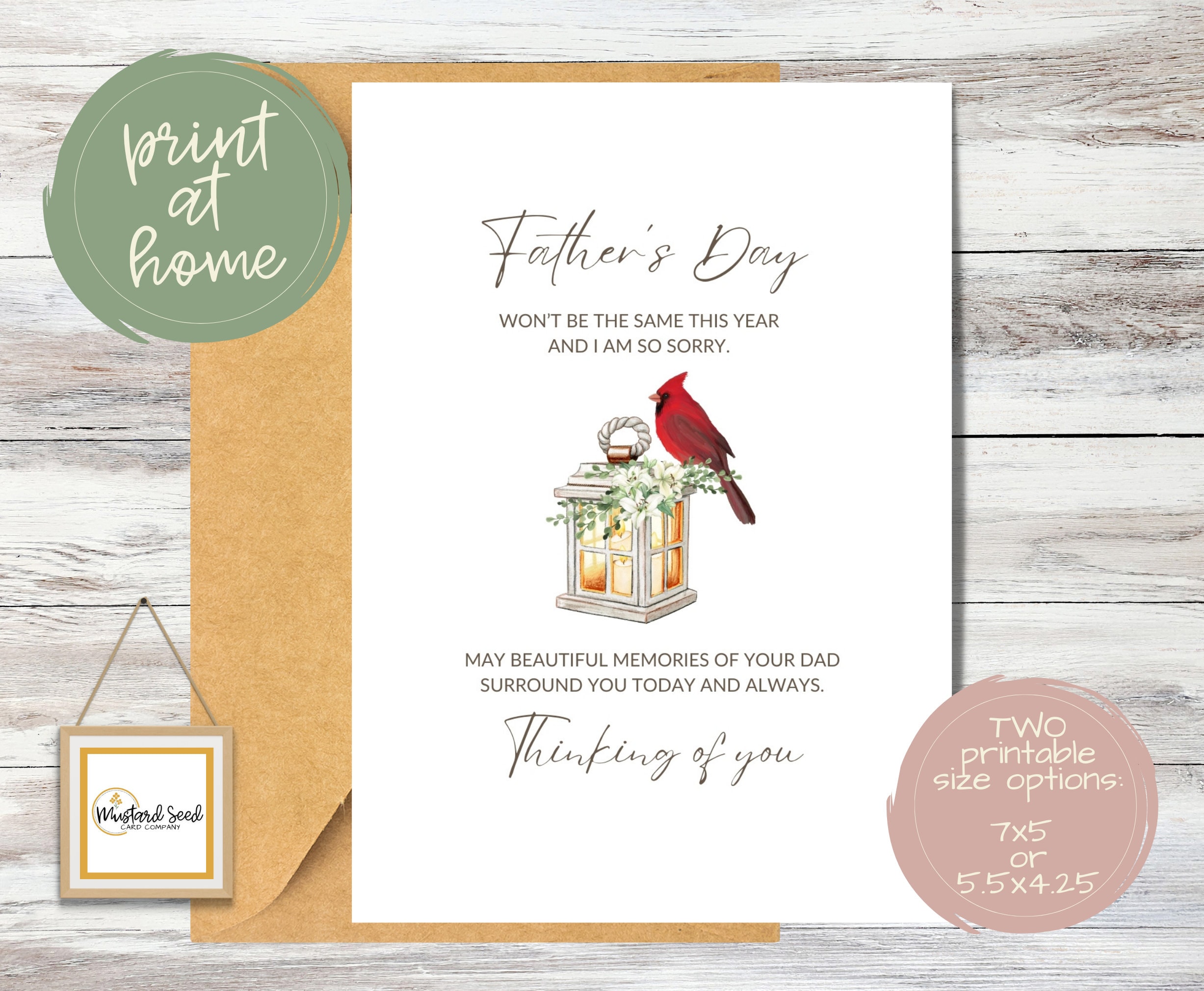 Printable Father's Day Sympathy Card for Someone Whose Dad Has Passed ...