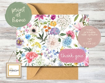 Vintage Floral Printable Thank You Card | Southern Touch Digital Thank You Card