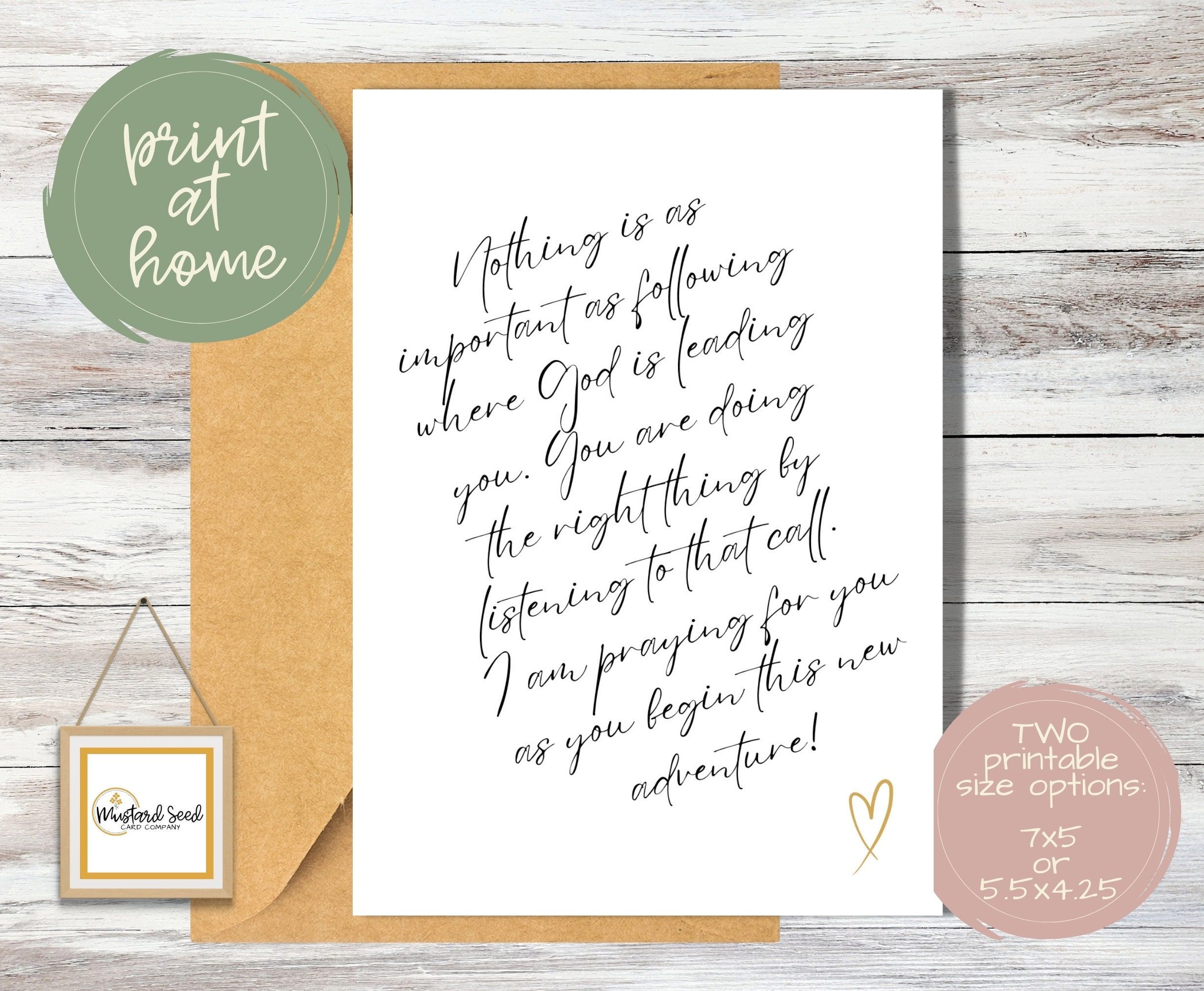 Printable Christian Encouragement Card for Missionary Card for Pastor ...