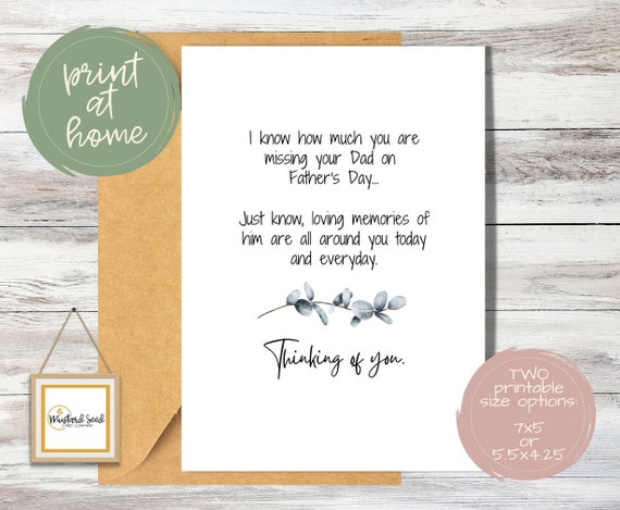 Missing Your Dad With You Father's Day Card Missing Your Dad With You Father's Day Card