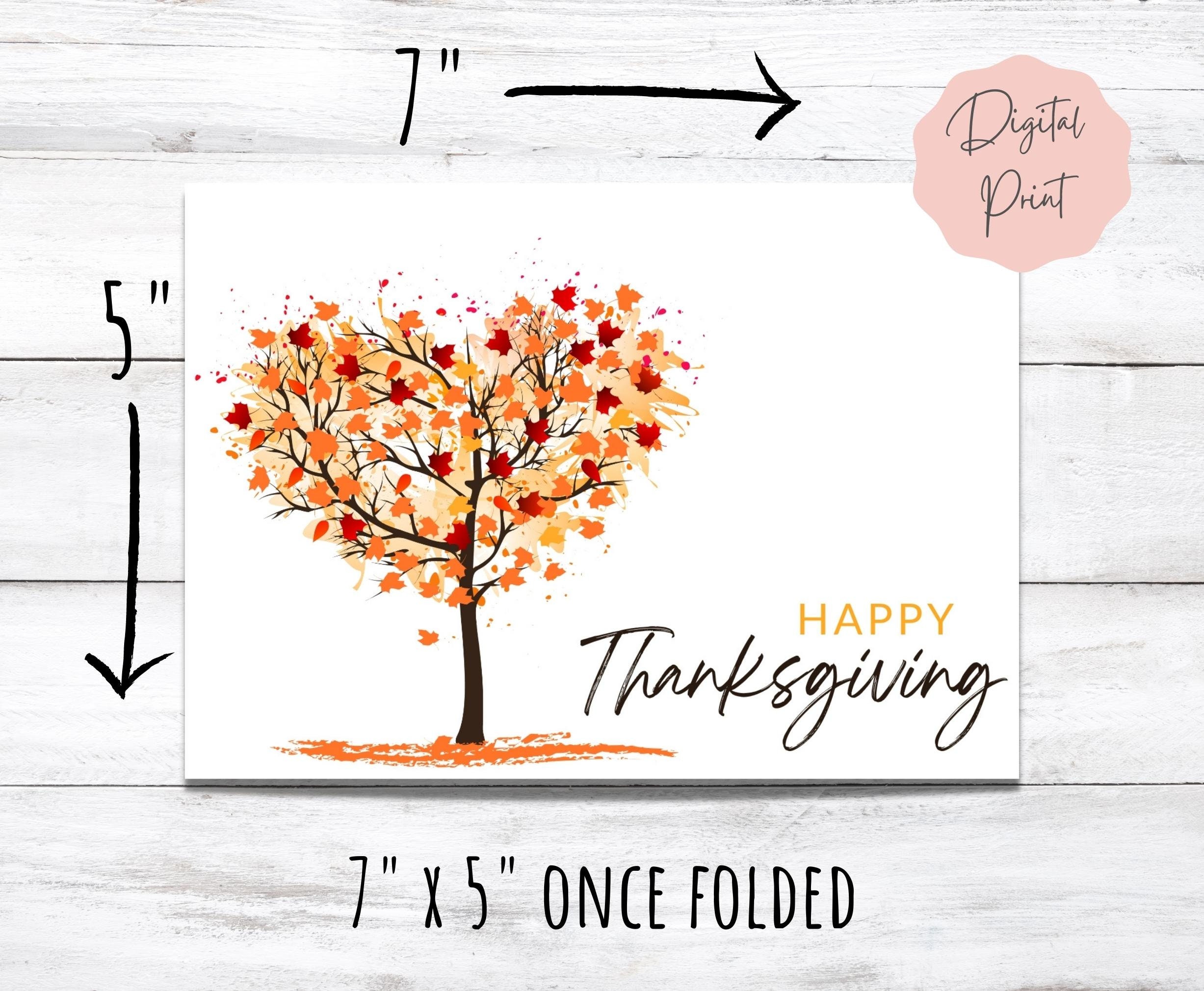 Printable Thanksgiving Card for Anyone | Simple Thanksgiving Card for ...