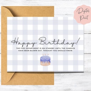 Printable Funny Birthday Card | Humorous Birthday Card for Older Person | Funny Bday Card for Grandma | Printable Bday Card for  Grandpa