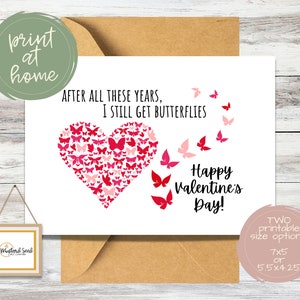 Printable Valentines Day Card for Husband from Wife | Meaningful Printable Valentine for Her | Downloadable Valentine&#39;s Day Card