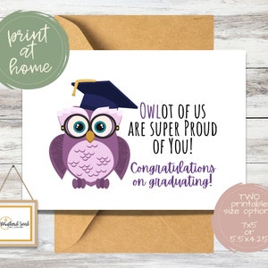 Afdrukbare afstudeerkaart | Gefeliciteerd met het afstuderen kaart | Downloadbare kaart
