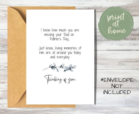 Missing Your Dad With You Father's Day Card Missing Your Dad With You Father's Day Card