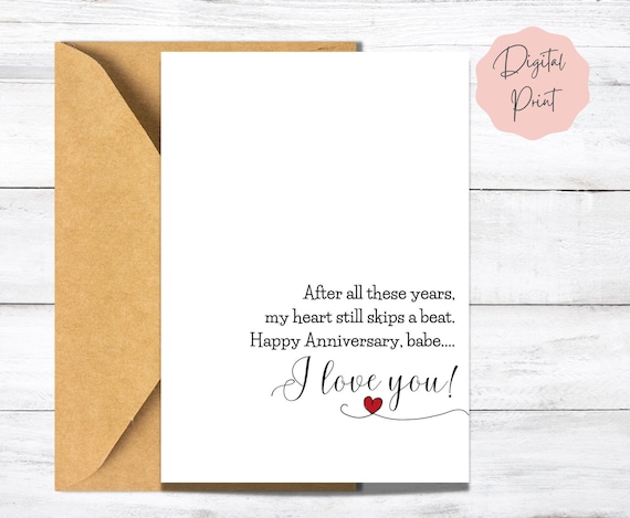 Printable Anniversary Cards For Husband Personalised Happy Anniversary