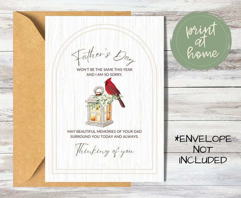 Printable Father's Day Sympathy Card for Someone Whose Dad Has Passed ...