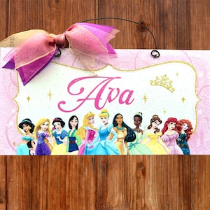 Disney Princess custom name sign.