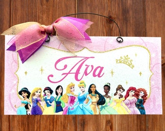 Disney Princess custom name sign.