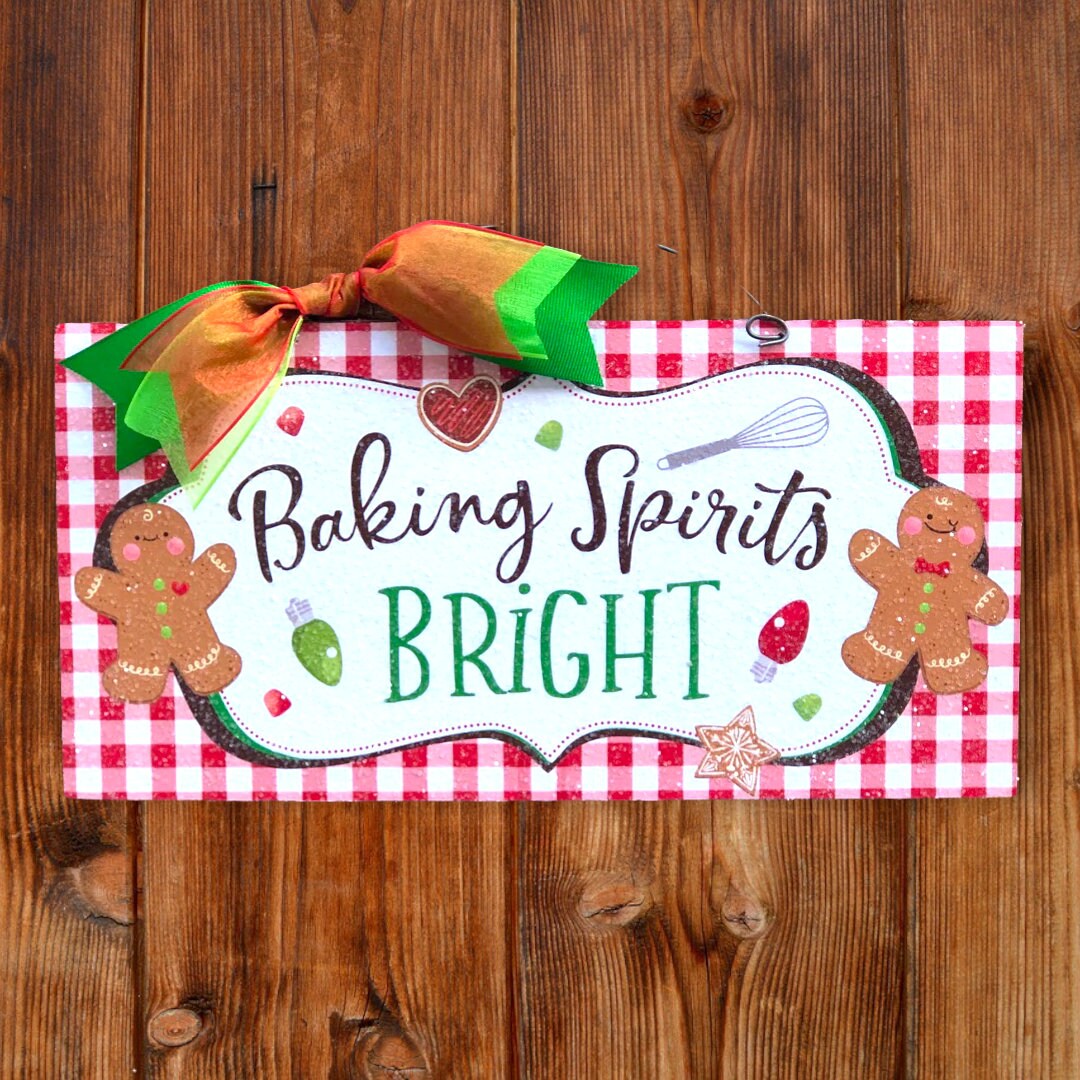 Baking Spirits Bright Sign. Etsy