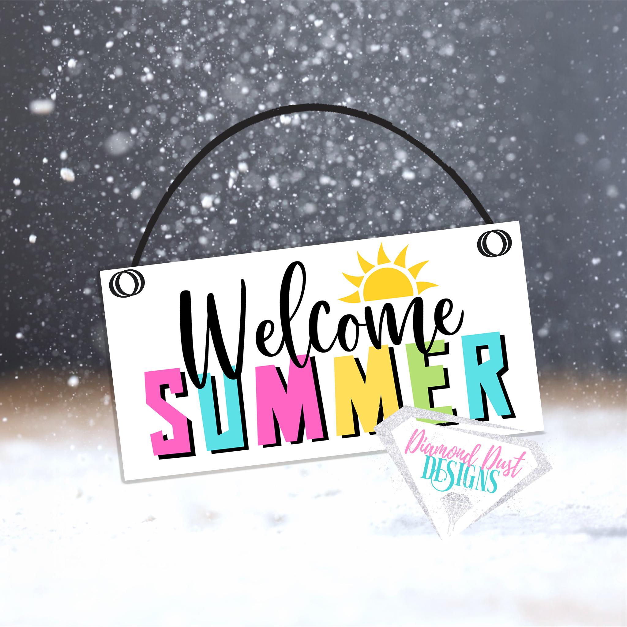 Welcome Summer Sign 3x6 Inch. - Etsy