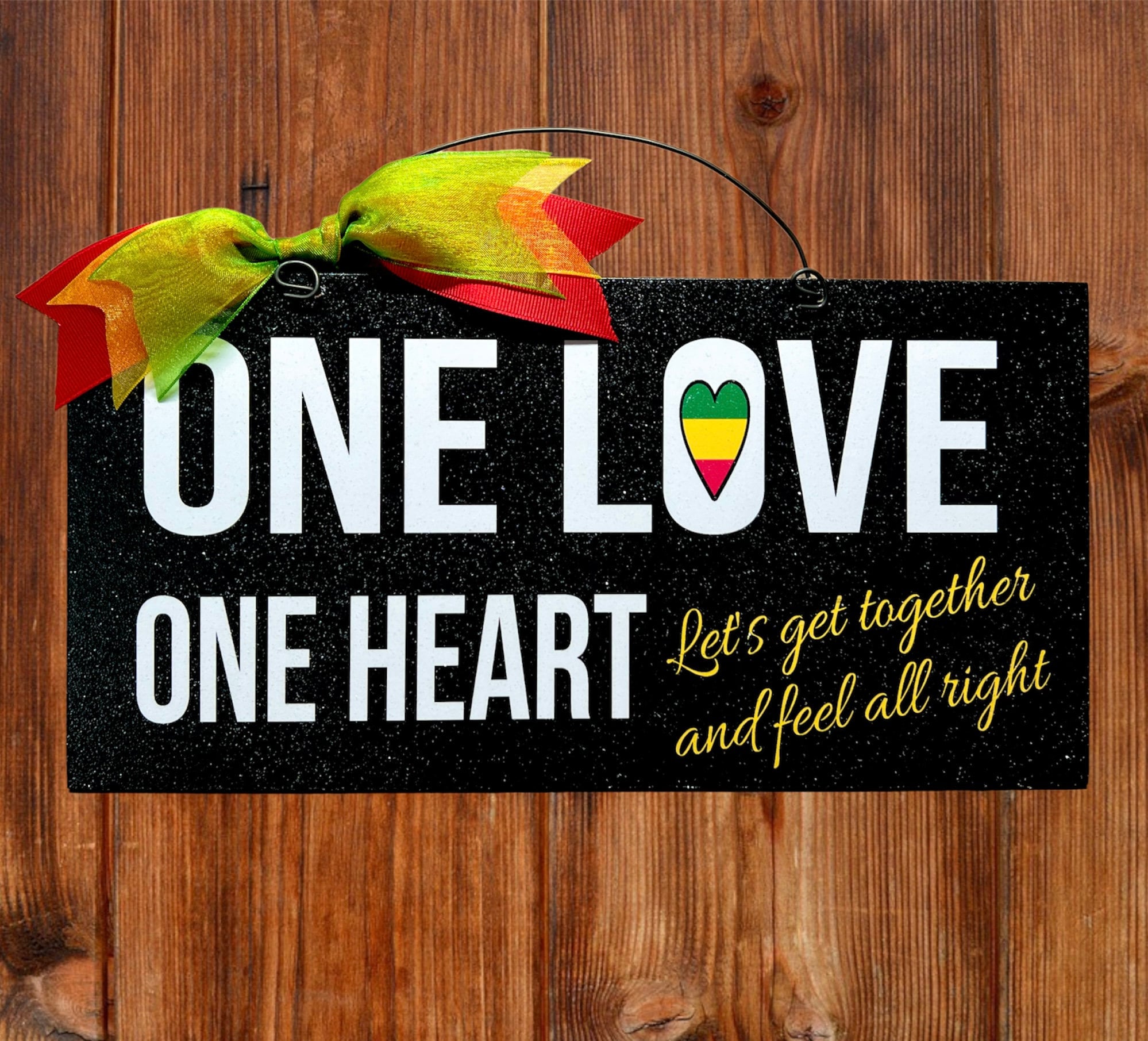 One Love One Heart Bob Marley Lyric Sign. - Etsy